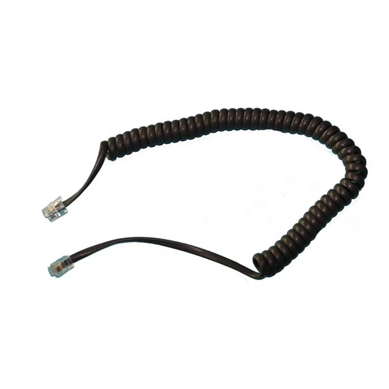 Modular 4P4CRJ11 Spiral Telephone Headset Cable Modular 4P4CRJ11 Spiral Telephone Headset Cable