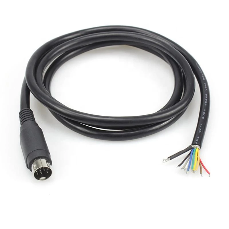 9 Pin MinI Din Male Moulded Plug to Free End 9 Pin MinI Din Male Moulded Plug to Free End