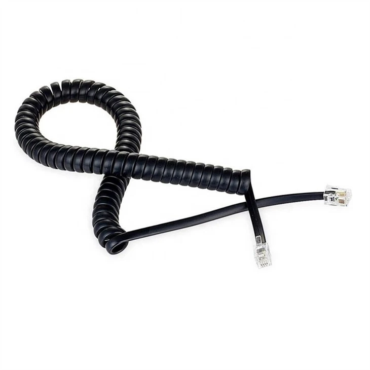 handset Landline 4P4C RJ11 telephone Coiled Cable